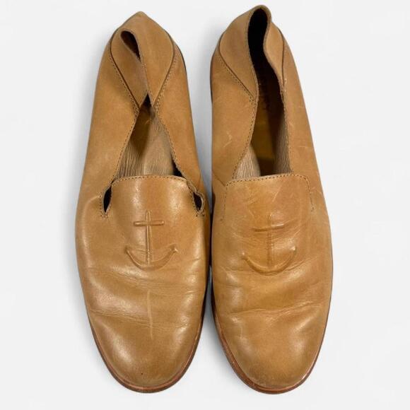 Sperry Seaport Levy Loafers Women’s 9.5 Tan Leather Anchor - Picture 2 of 8